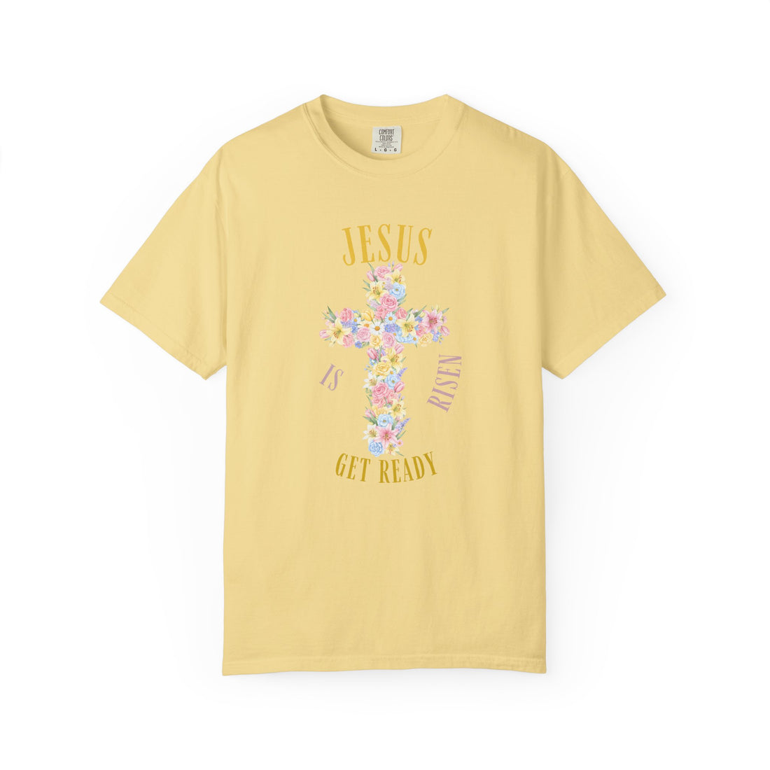 Floral Cross 'Jesus Is Coming Get Ready' T-Shirt