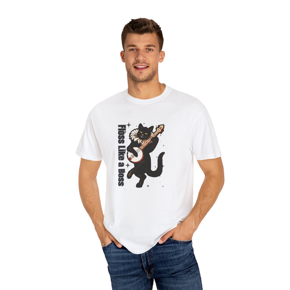 Cat Guitar T-Shirt - Inspirational Gift for Cat Lovers