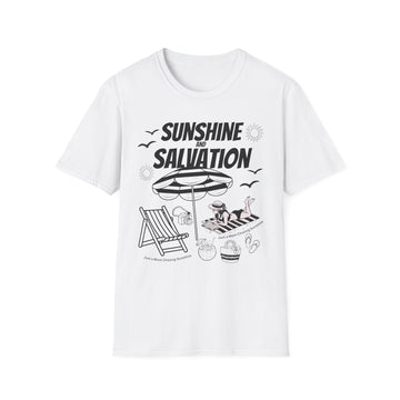 Sunshine and Salvation T-Shirt | Faith Beach Graphic Tee