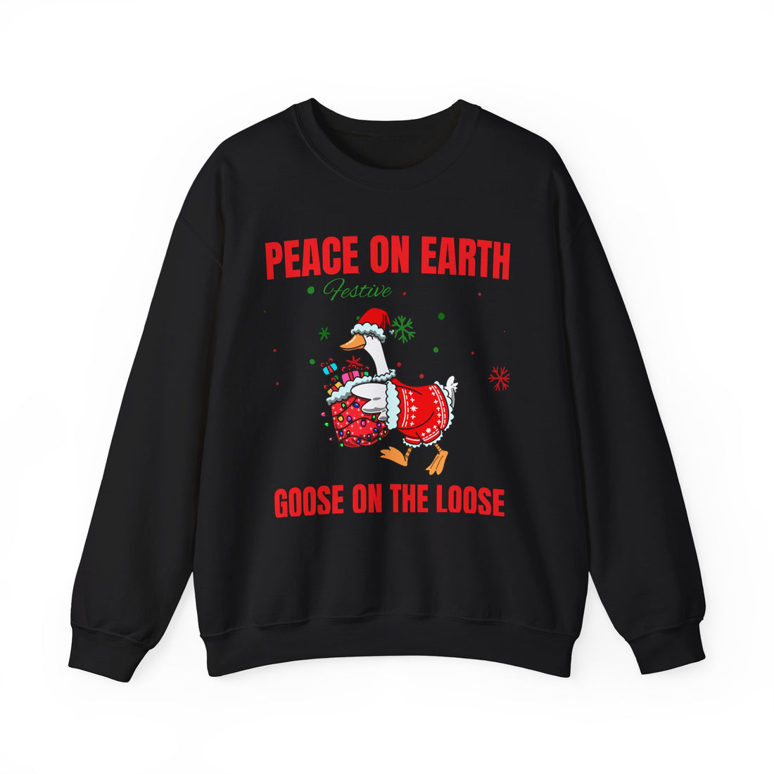 Christmas Sweatshirt – Goose Festive Holiday Crewneck - Christmas gift