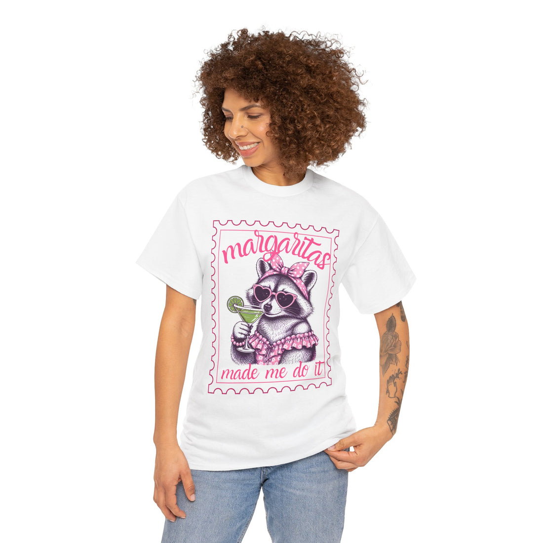 Margaritas Made Me Do It Raccoon T-Shirt | Funny Drinking Tee