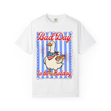Bad Day to Be a Hotdog T-Shirt — Funny Goose Graphic Tee