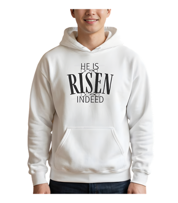 Crewneck Sweatshirt - "He Is Risen Indeed" Easter Christian Faith Pullover
