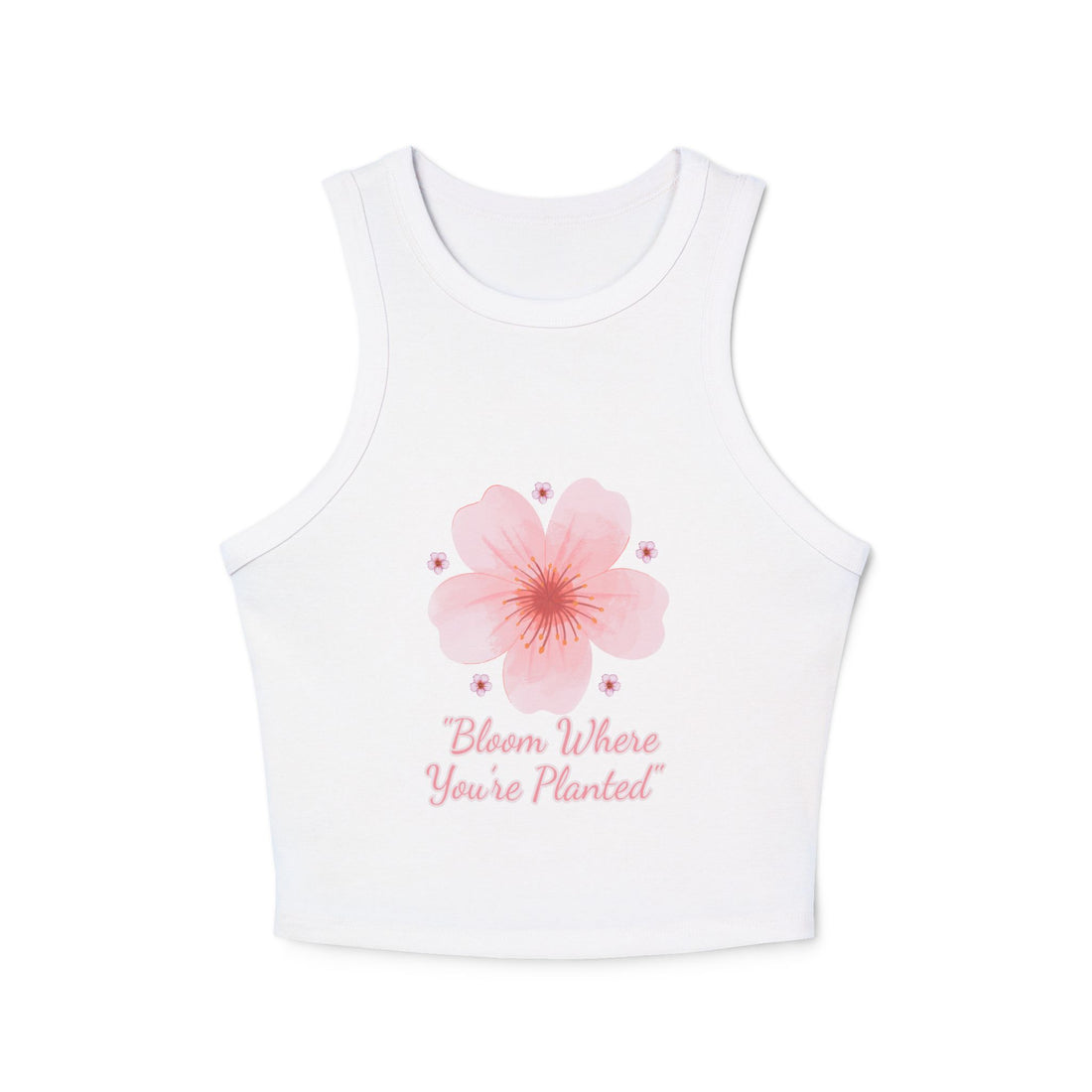 Women's Micro Rib Racer Tank Top - Premium Crop Top