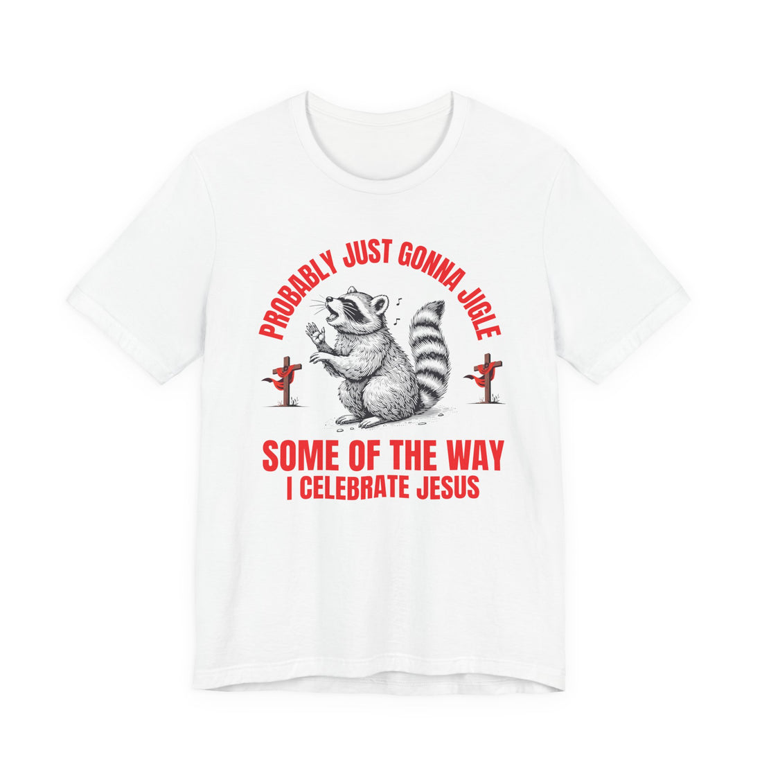 Christmas Raccoon T-Shirt - Festive Holiday Graphic Tee