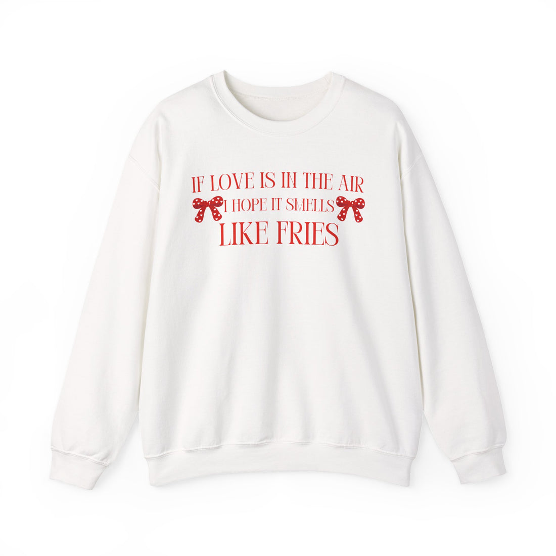 Valentine's Day Sweatshirt | Love & Fries Couples Crewneck