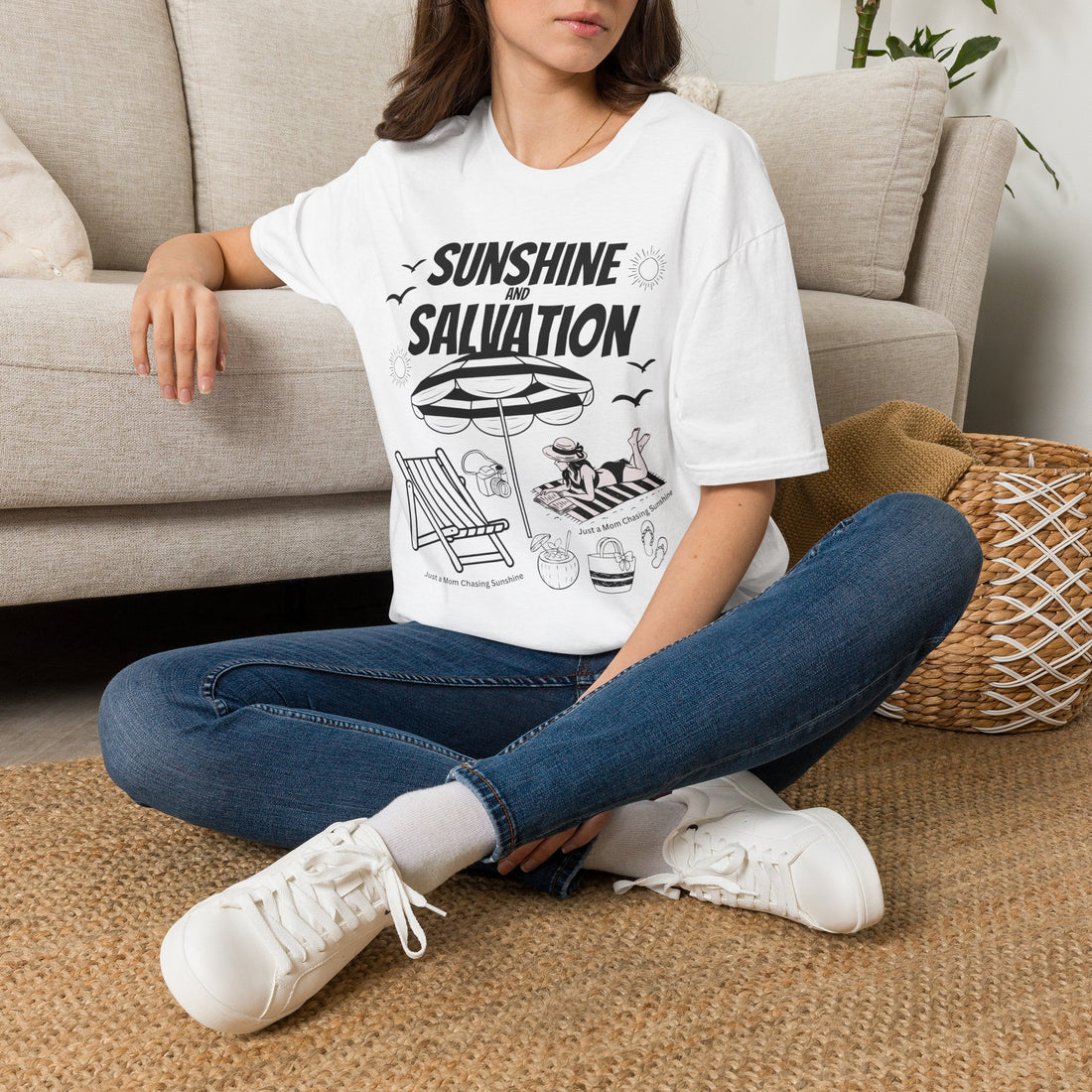 Sunshine and Salvation T-Shirt | Faith Beach Graphic Tee
