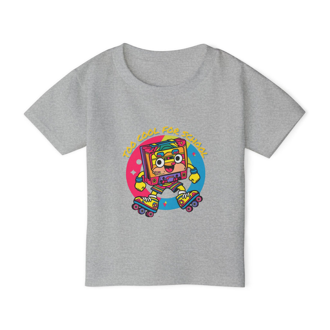 Heavy Cotton™ Toddler T-shirt, Too Cool for School – Kids Retro 90s T-Shirt