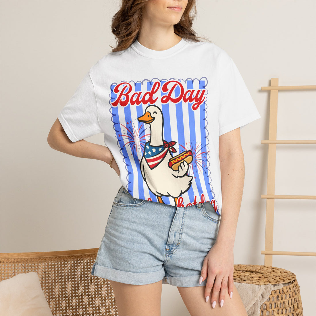 Bad Day to Be a Hotdog T-Shirt — Funny Goose Graphic Tee