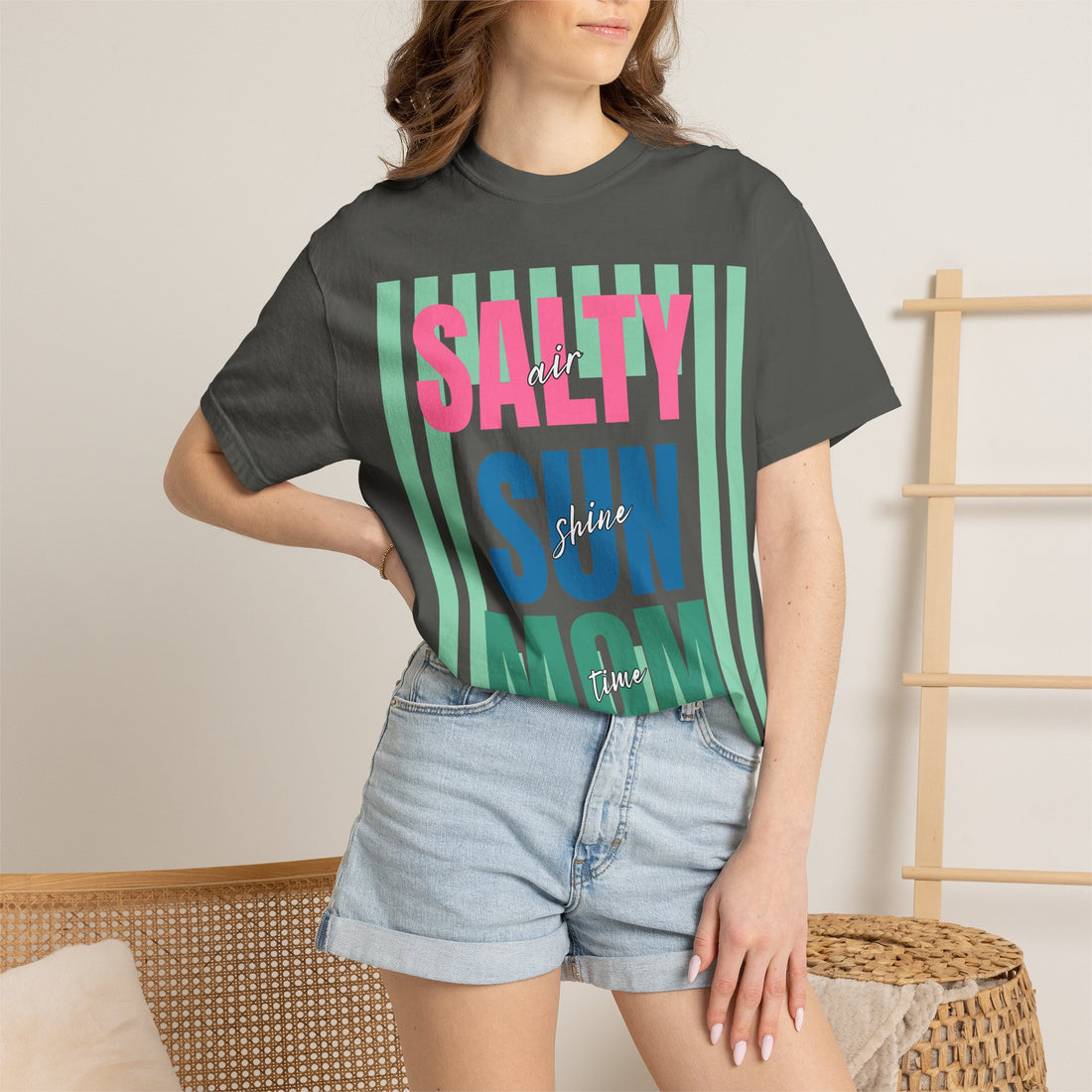 Salty Sun Mom T-Shirt | Beachy Mom Graphic Tee