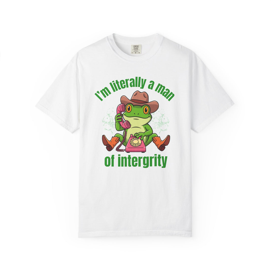 Funny Frog T-Shirt — Vintage Garment-Dyed Tee | Unique Gift Idea for Frog Lovers