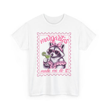 Margaritas Made Me Do It Raccoon T-Shirt | Funny Drinking Tee