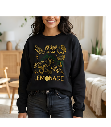 Lemonade Graphic Sweatshirt | Cozy Crewneck with Lemon Design